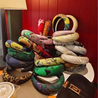 Hot Selling European and American Retro Thick Sponge High-End Jacquard Headband Hair Accessory