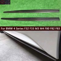 For BMW 4 Series F32 F33 M3 M4 F80 F82 F83 Carbon Fiber Side Skirts bumper Splitters Apron panel Car Accessories body kit