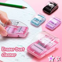 Mini Cute Cartoon Cat Dinosaur Set Roller Cleaning Tool With Eraser For Students School Office Supplies