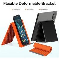 Portable Foldable Silicone Phone Holder Bendable Freely into Any Shape Multi-Angle Adjustable Stand for Mobile Phone