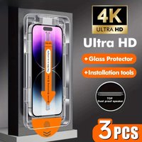 1-3PCS Easy Install Screen Protector For Xiaomi Redmi 15C 15 Note 14 13 Pro 5G 12 11 10 14C 13C 12C 10C 9 8 7 9s Tempered Glass
