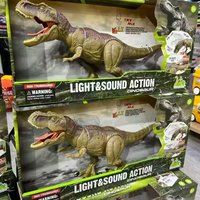 New Jurassic Period Realistic Dinosaur Model Electric Walking Sound Effect Light Up Roaring Tyrannosaurus Boys Dinosaur Gifts