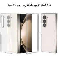 For Samsung Galaxy Z Fold 6 5 4 3 2 Transparent Case Front Back Protective Cover Hard PC Clear Bumper Z Fold6 Fold5 Fold4 Fundas