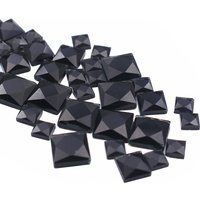 200pcs 6x6mm Square Black Flatback Shiny Glass Crystals Rhinestones Hotfix Glue-Back Rhinestones For Clothes Garment Decoration