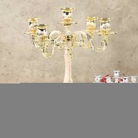 5-Arm Candle Stick Holder, Romantic Ambience, Stable Construction, For Home Restaurants Weddings, Ideal For Special Occasions