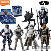 BLOKEES Star Wars Building Blocks Beyond Lite 1 Toy The Mandalorian Grogu AT-RT Zeb Orrelios Assembled Model Ornament Gift