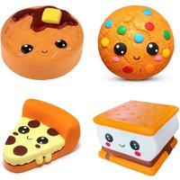Squishy Chocolate Biscuit Cheese Bread Series PU Squishies Slow Rising Cream Scented Fidget Anti-Stress Kids Toys Gift