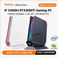 Mini PC Gamer 13th Gen InteI i9 13900H 12900H RTX4060 8G i7 12700H RTX3050 8G PCIE4.0 2xDDR5 Win11 Desktop Computer 3x4K WiFi6