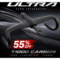 ULLICYC T1000 Carbon Integrated Road Bike Handlebar 28.6mm Internal External Routing Aero Cockpit 360-440mm with Mount