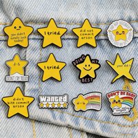 Funny Self Care Stars Enamel Pin Cute Motivational Quote Brooch for Backpacks Hats Unique Gift for Friends Fashion Jewelry