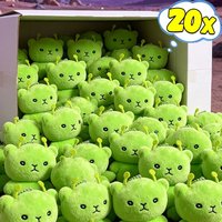 Cute Plush Alien Cat Key Chain Kawaii Pendant Keyring Mini Fuzzy Hanging Ornament Charm for Keys Purse Accessories Friends Gifts