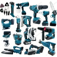 combination power tool set,brushless cordless electric drill and electric impact drill,including sturdy protective case