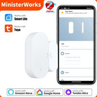 Tuya ZigBee 3.0 Smart Door Window Sensor Door Open Closed Detectors Smart Home Security Protection Alarm System for Alexa Google