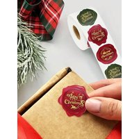 500 sheets/roll of Merry Christmas stickers, label stickers, suitable for homemade gift baking packaging envelopes.