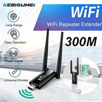 KEBIDUME 300Mbps Wireless USB Repeater Extender WiFi Signal Amplifier Booster Long Range WiFi Router Home Network Card Extension