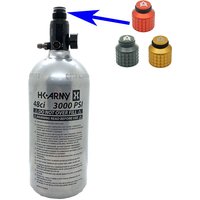 CO2 System Cartridge Gas Cylinder Regulators - Air Tank Threads Aluminium Clean Protected Cover Adapter Black Red Gold