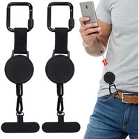Safety Lanyard Stra Retractable Anti-Theft Phone Holder Smartphonewith Carabiner Anti-Drop Harness for Hiking Cycling Climbing