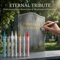 6 Color Tombstone Marker Pen Professional Paint Repair TouchUp Waterproof Fade Resistant Color Restoration Repair Decorating Pen