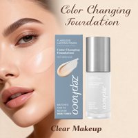 Color Changing Foundation Full Coverage Brightens Concealer Hide Pores and Fine Lines Lightweight Brightening Face Cosmetics