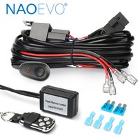 NAOEVO Wiring Harness Kit For 2 Lights 1 Light Fuse On-off Switch 12v 40a Relay 180 Watt / 300w For 4-52 Inch Led Work Light Bar
