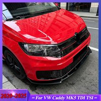 For VW Caddy MK5 TDI TSI 2020-2025 Maxton Sytle Front Bumper Skirt Splitter Auto Lower Lip Spoiler Bodykits Diffuser Aero Kits