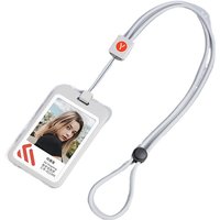 Reel Holder Hard Plastic ID Accessories with Lanyard Badge Holder Transparent Identification Card Holder Portable Cardholder