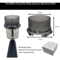 Coffee Portafilter Funnel for Ninja ES601/ES501 Espresso Machine Coffee Dosing Ring for Ninja Luxe Café Premier Series ES601