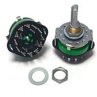 1pc ALPS Rotary Switch 4 Pole 12 Position 360 degre SRRM1C7800 Band Switch Infinite Rotation Amplifier Signal Switch 20mm shaft