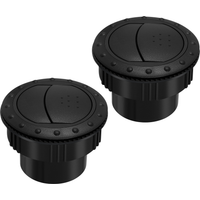2Pcs Car Accessories Air Conditioning Installation Ventilation System With Grille Universal Fit For Ac Deflector Side Vent Car