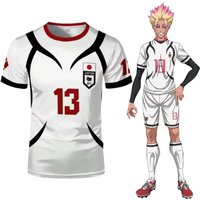 Anime Shidou Shirt Cosplay Costumes #13 Japan U20 Football Jersey Shidou Ryuusei Soccer Training T-Shirt 3D Printing
