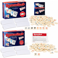 Rummikub Classic Number Tile Strategy Board Game with Racks Family Party Kids Adults English Version