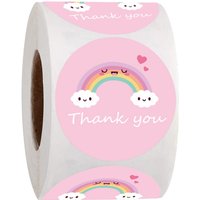 50-500Pcs 1inch Cartoon Cute Sun Rainbow Clouds Sticker Thank You Stickers For Handmade Gift Decor Labels Kids Reward Stickers