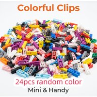 24Pcs Reusable Plastic Bag Sealer Clips, Good Sealing Performance Kitchen Accessory for Snack Pouch and Food Container Storage