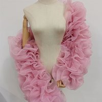 Organza Wedding Shrug Full Sleeves Ruffles Formal Party Bolero Women Jacket Luxury Bridal Cape Dress Accessories