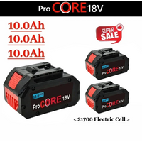 CORE18V 10000mAh ProCORE Ersatzakku für Bosch 18V Professional System Akkuwerkzeuge BAT609 BAT618 GBA18V80 21700 Zellen