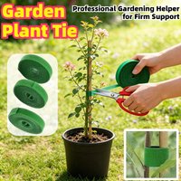 12Rolls Self Adhesive Plant Nylon Cable Tie Green Adjustable Plants Hook Loop Support Garden Bandage Reusable Fastener Tape