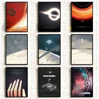 1pc frameless Canvas Classic Sci-fi Movie Interstellar, Universe Planet Wall Art, High-definition Canvas Print Poster, Home, Roo