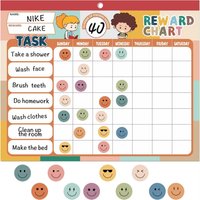 Reward Chart Pad for Kids with 32 Chore Charts Magnetic Behavior Chart System for Motivate Good Habits 2280 Star Stickers
