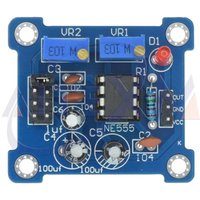 1/3/5 PCS NE555 Pulse Generator Pulse Starter Duty Cycle and Frequency Adjustable Module DIY Kit Oscillator Square Wave Signal