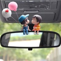 1/2pcs Car Interior Decoration Cute Cartoon Couples Action Balloon Ornament Auto Interior Dashboard Accessories For Girls Gifts