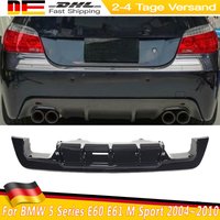 Glänzend schwarzer Heckstoßstangen-Diffusor im MP-Stil für BMW 5er E60 E61 M Sport 2004~2010 Tuning Heckstoßstangen-Verkleidung Bodykits