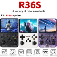 Aroks R36S Retro Game Console 3.5-inch IPS Screen 64GB Ultra Portable Linux System Pocket Mobile Gaming Device