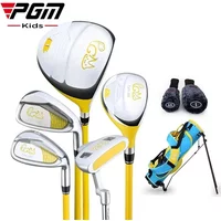 PGM Kids Golf Clubs Set Junior Right Handed Stainless Steel Children Beginners Practice 5pcs Pole With Bag Wholesale