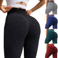 Honeycomb Yoga Sexy Peach Hip High Waist Women Jacquard Comfortable Breathable Elastic Sports Fitness Tight Buttocks Trousers