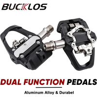 AliExpress BUCKLOS Bike Pedal Dual Function Bicycle Platform Pedal Road Mountain Bike Cycling Pedal for SPD LOOK DELTA System Cliples Pedal