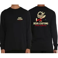 AliExpress Cotton Long Sleeve T-shirt DEUS EX MACHINA Men Women black Round Neck Loose Versatile Base letter printing graphic t shirts MTB