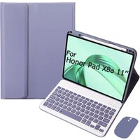 Case with Keyboard and Mouse for Honor Pad X8a Case 11 inch Pencil Slot Cover Funda X8A Keyboard Russian Spanish Arabic English