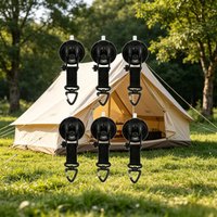 Reusable Suction Cup Hooks with Carabiner, No Drill Portable Hooks for Car, Tent, Home, Outdoor Travel & Climbing