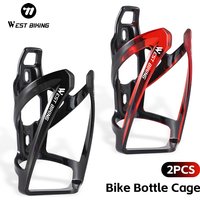 WEST BIKING 2pcs Bicycle Bottle Cage Multicolor Available Lightweight Cycling Water Bottle Holder MTB Road Bike Accessories