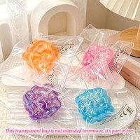 Transparent Glitter Cloud Squishy Soft TPR Squeeze Toy Stress Relief Fidget Toy Kawaii Cloud Shape Sensory Decompression Gift